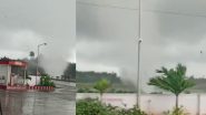 Tornado in Andhra Pradesh-Video: चक्रवाती तूफान के दौरान आंध्र प्रदेश में दिखा खौफनाक बवंडर, जमीन से पानी 'खिंचने' लगा आसमान